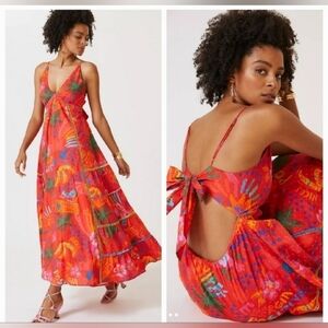 FARM RIO Good VIBES V-neck Maxi Dress